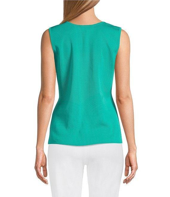 Ming Wang Novelty Woven Square Geo Cutout Spread Collar 3/4 Sleeve Jacket Product Image