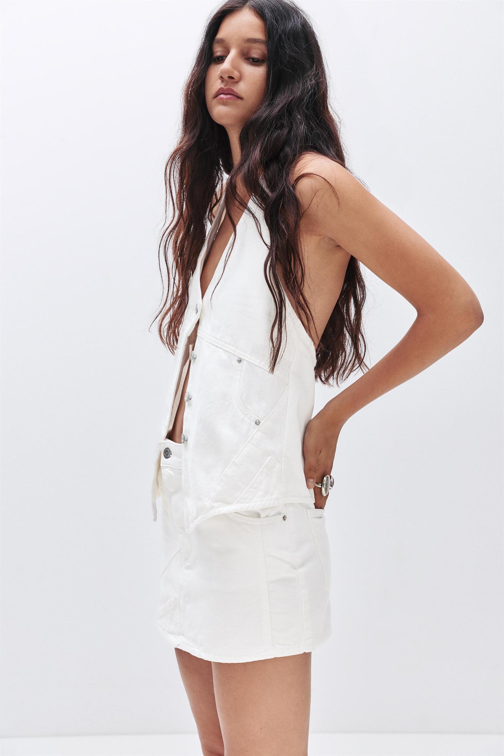 White denim top Product Image