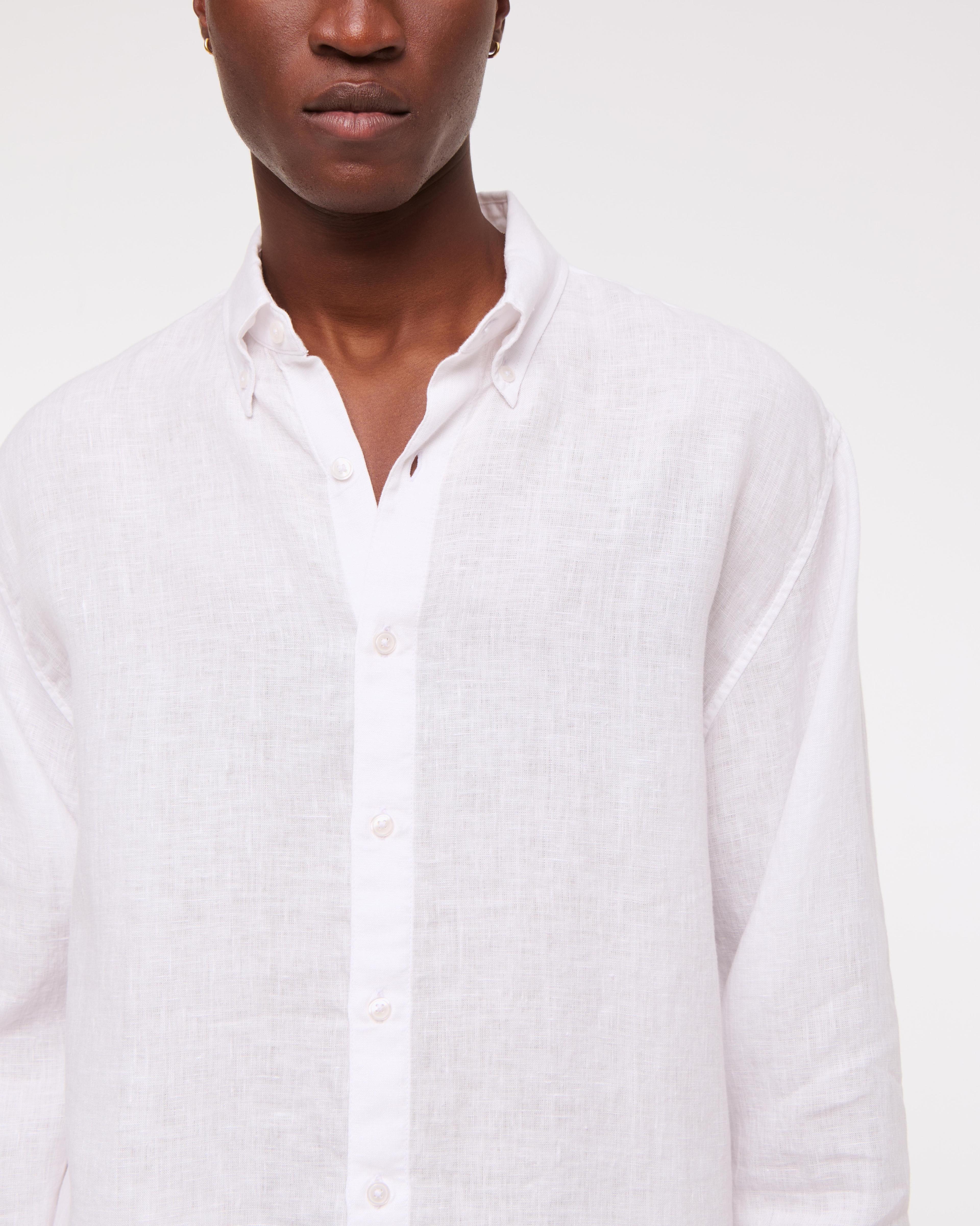 Linen Button-Up Shirt Product Image