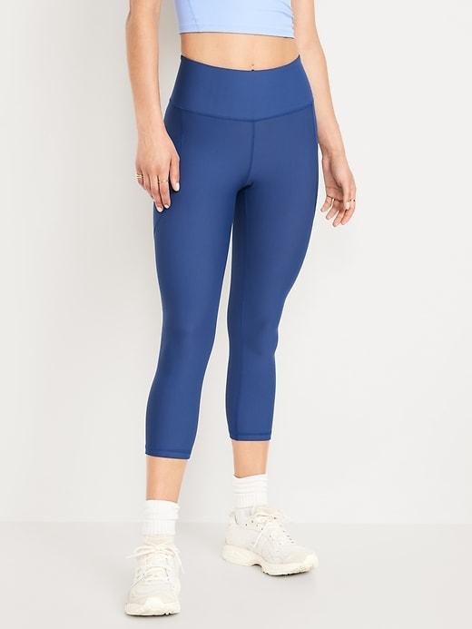 High-Waisted PowerSoft Crop Leggings Product Image