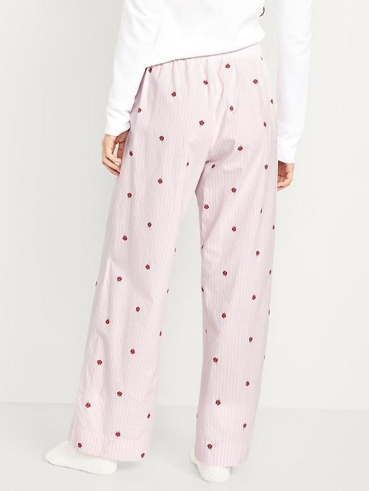 High-Waisted Poplin Pajama Pant Product Image