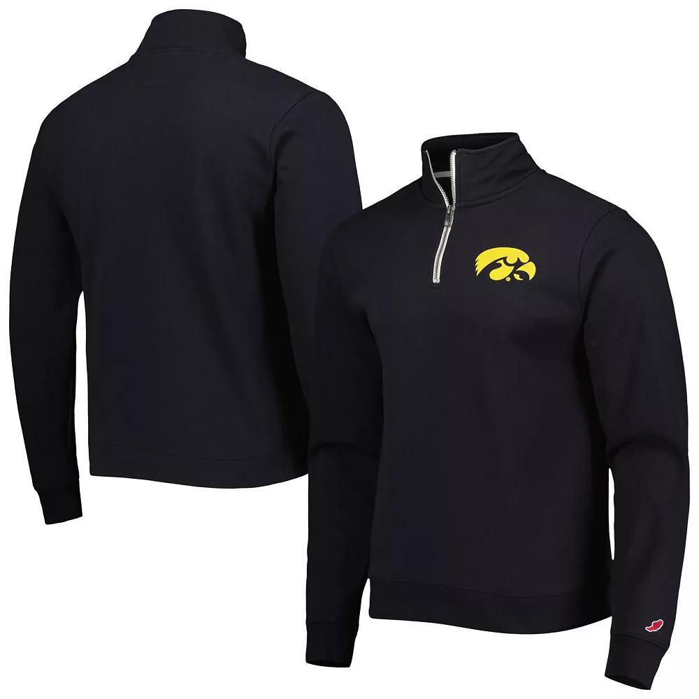 Men's League Collegiate Wear Black Iowa Hawkeyes Stack Essential Lightweight Fleece Quarter-Zip Sweatshirt, Size: Medium Product Image