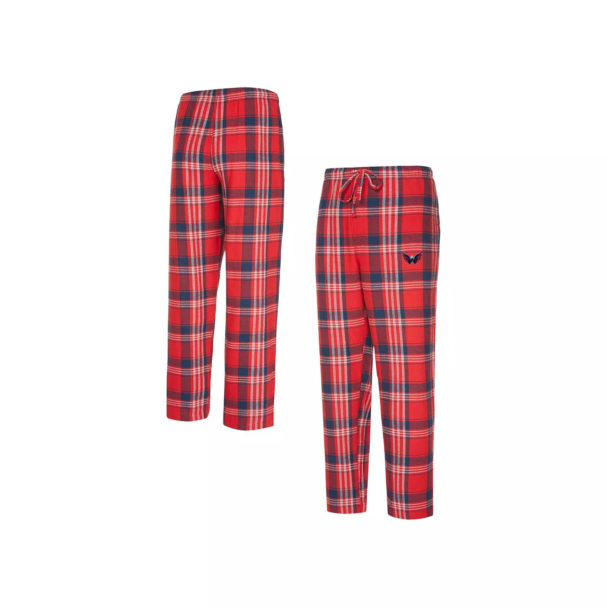 Men's Concepts Sport Red/Navy Washington Capitals Region Flannel Sleep Pants, Size: XL Product Image