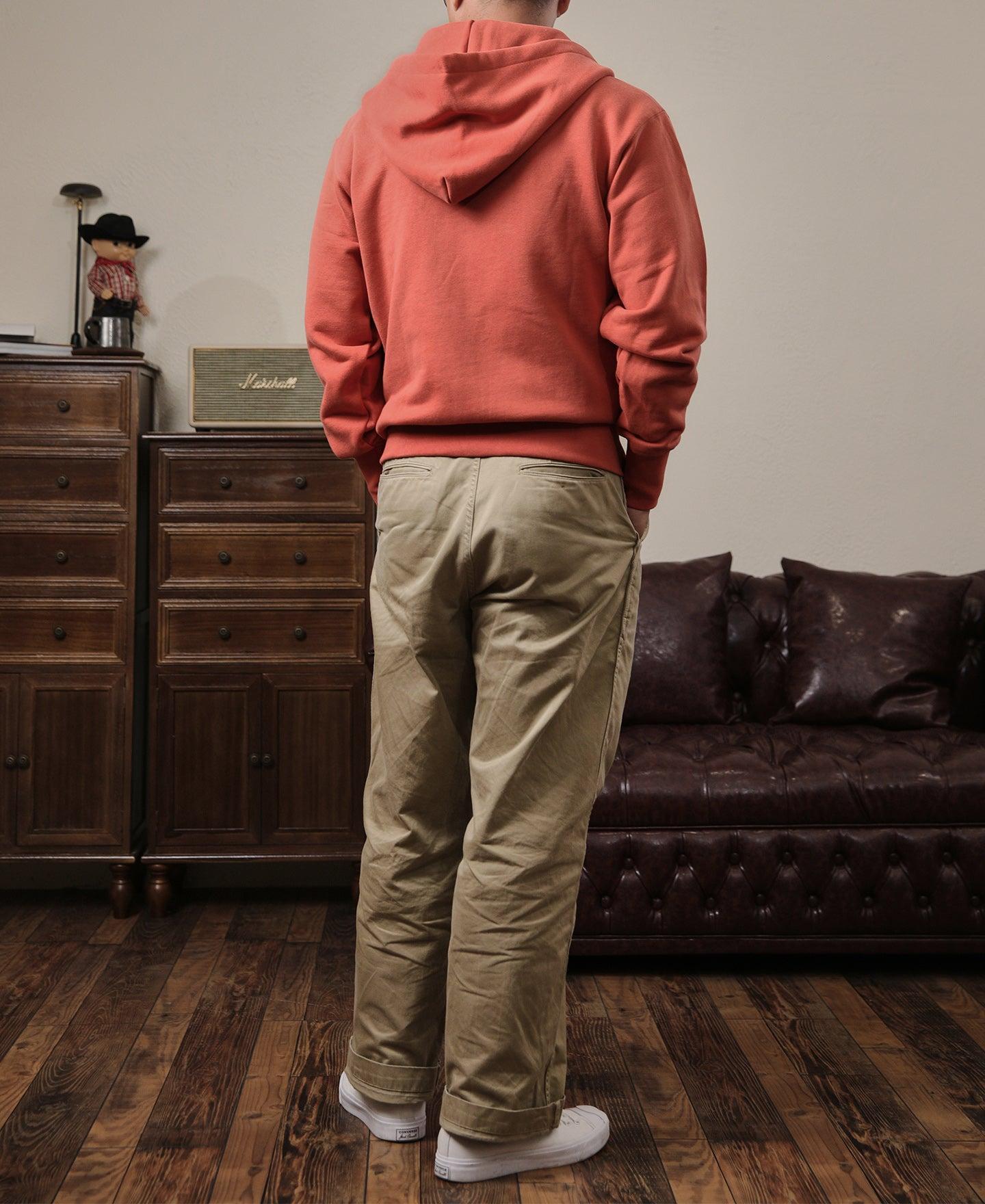 17.5 oz Terry Cloth Full-Zip Hoodie - Brick Red Product Image