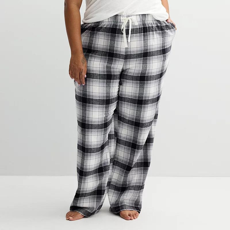 Plus Size Sonoma Goods For Life Flannel Pajama Pants, Womens Product Image