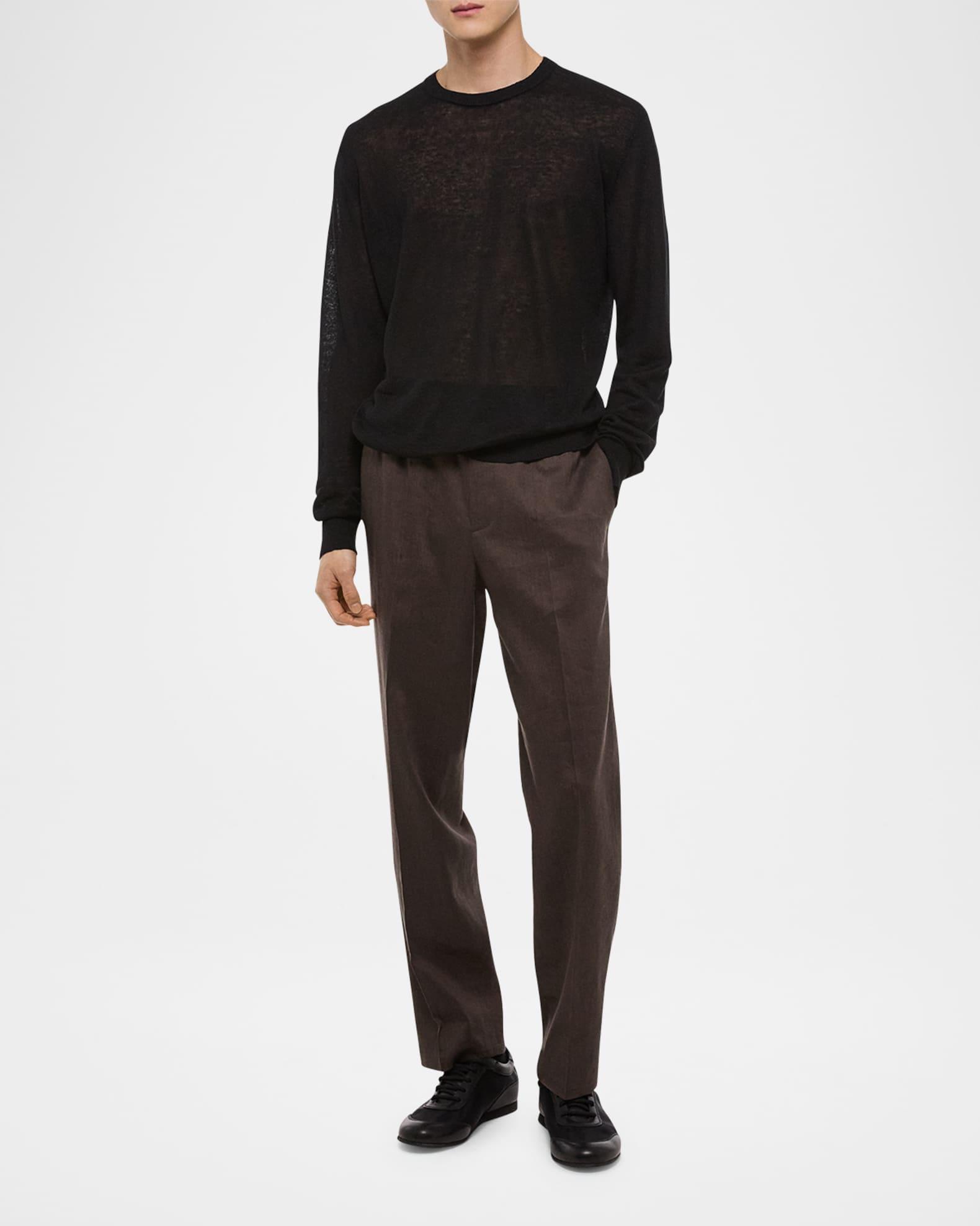 Men's Linen Logo Long-Sleeve Top Product Image