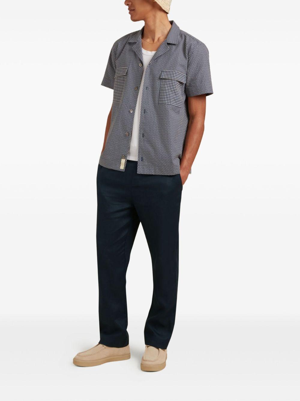 drawstring linen trousers Product Image