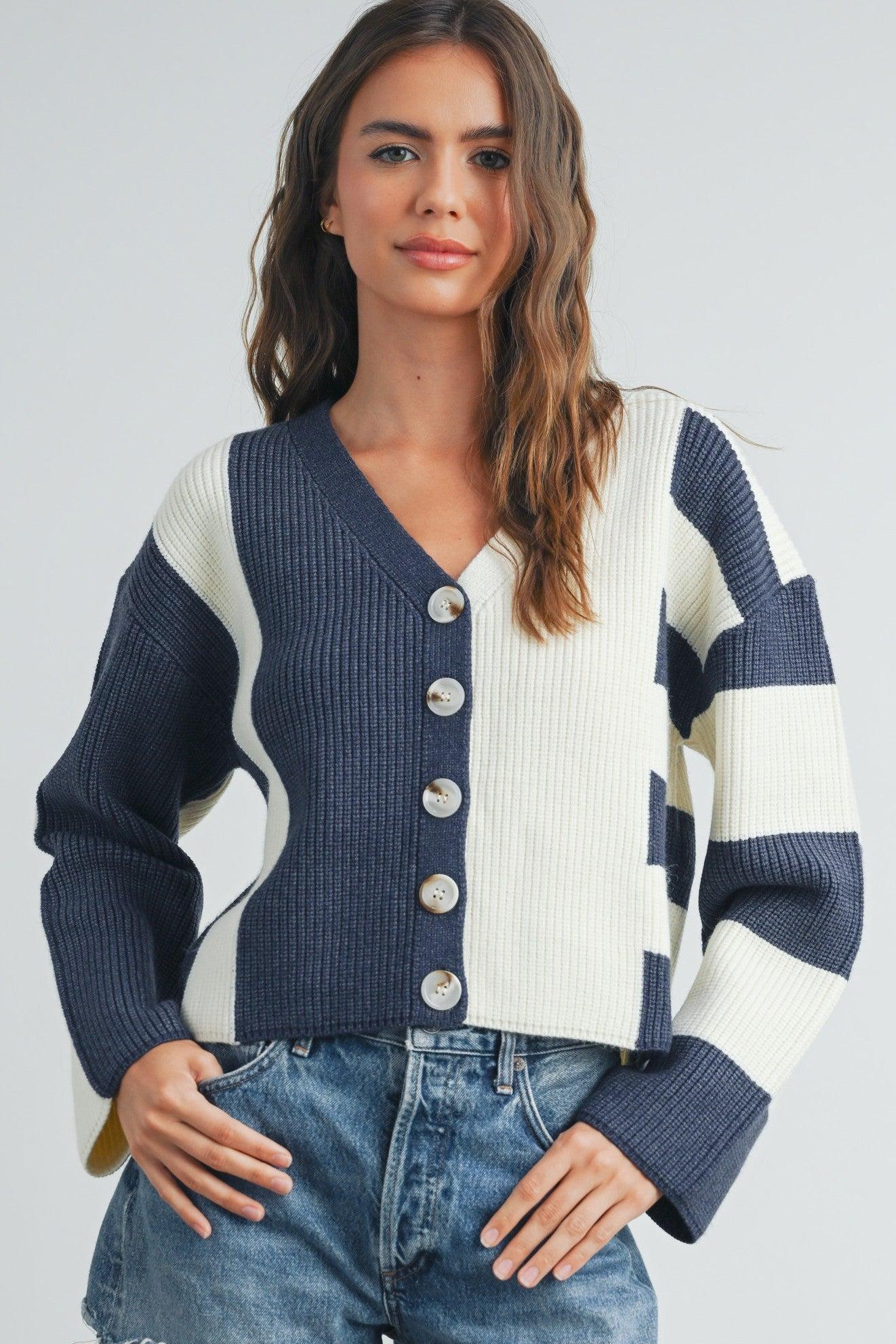 Color Block Cardigan Product Image