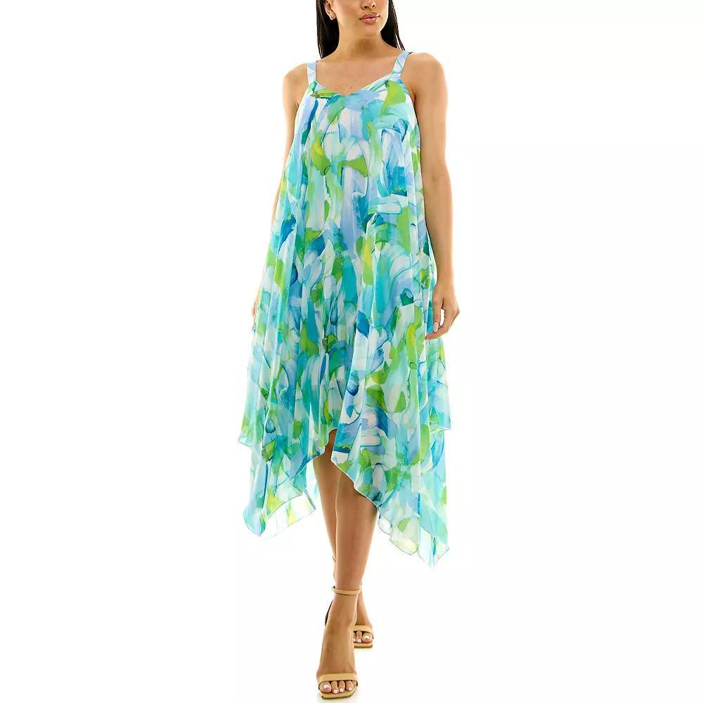 Women's Nina Leonard Uneven Hem Dress,  Product Image