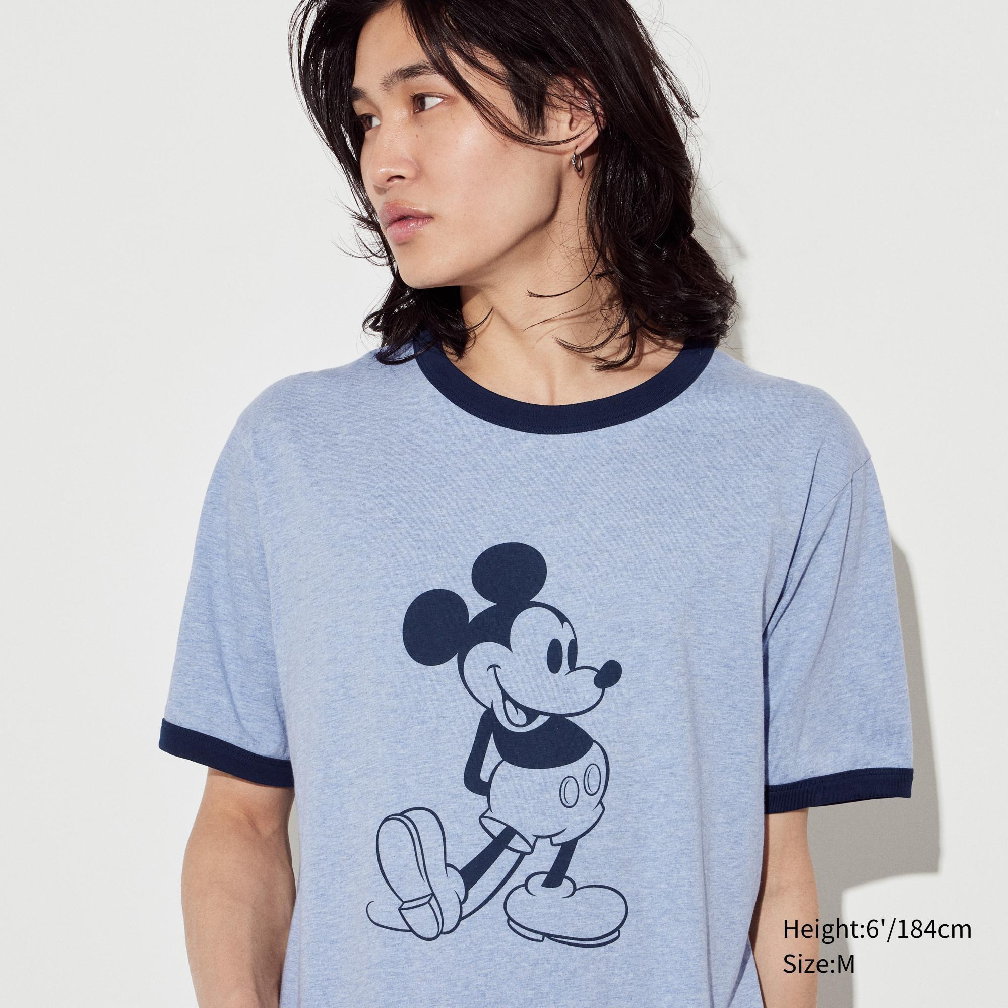 Mens Mickey Stands Ut Graphic T-Shirt Blue 2XL UNIQLO US Product Image