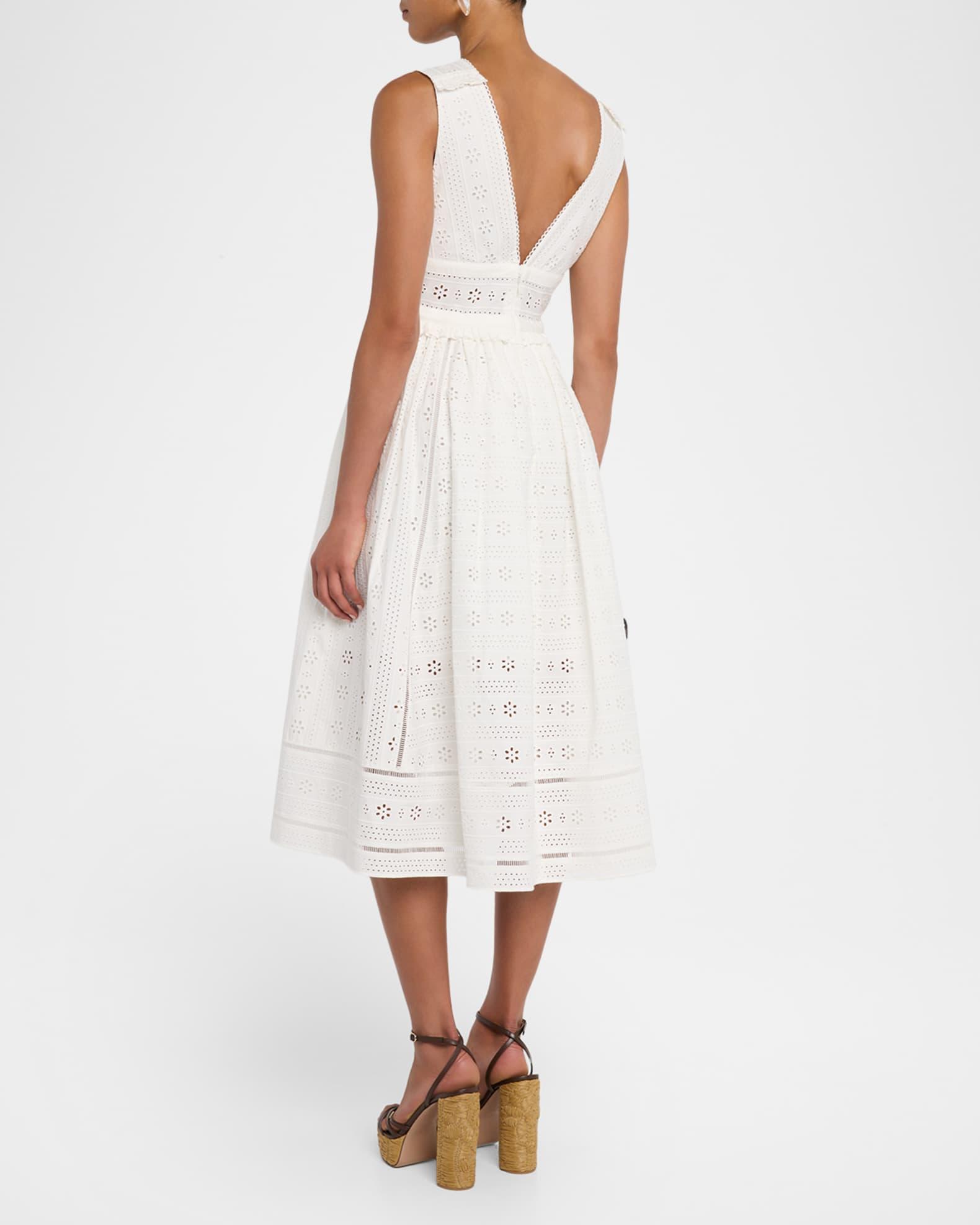 Broderie Cotton Midi Dress Product Image
