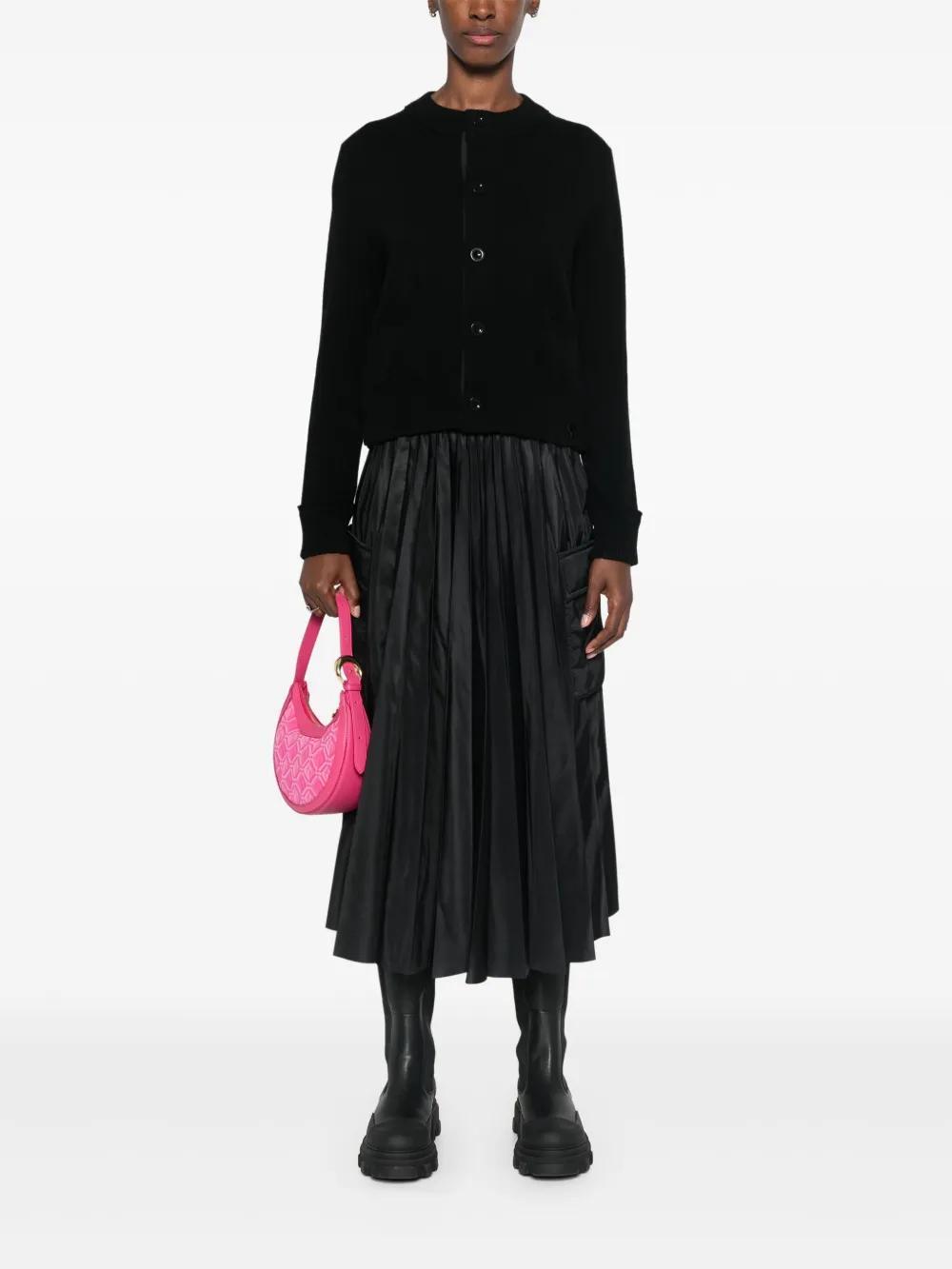 SACAI Pleated Cargo Midi Skirt In Black Product Image