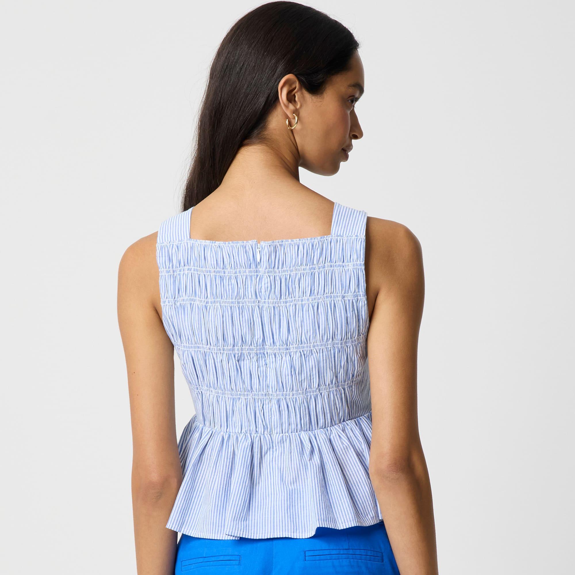 Striped smocked top Product Image