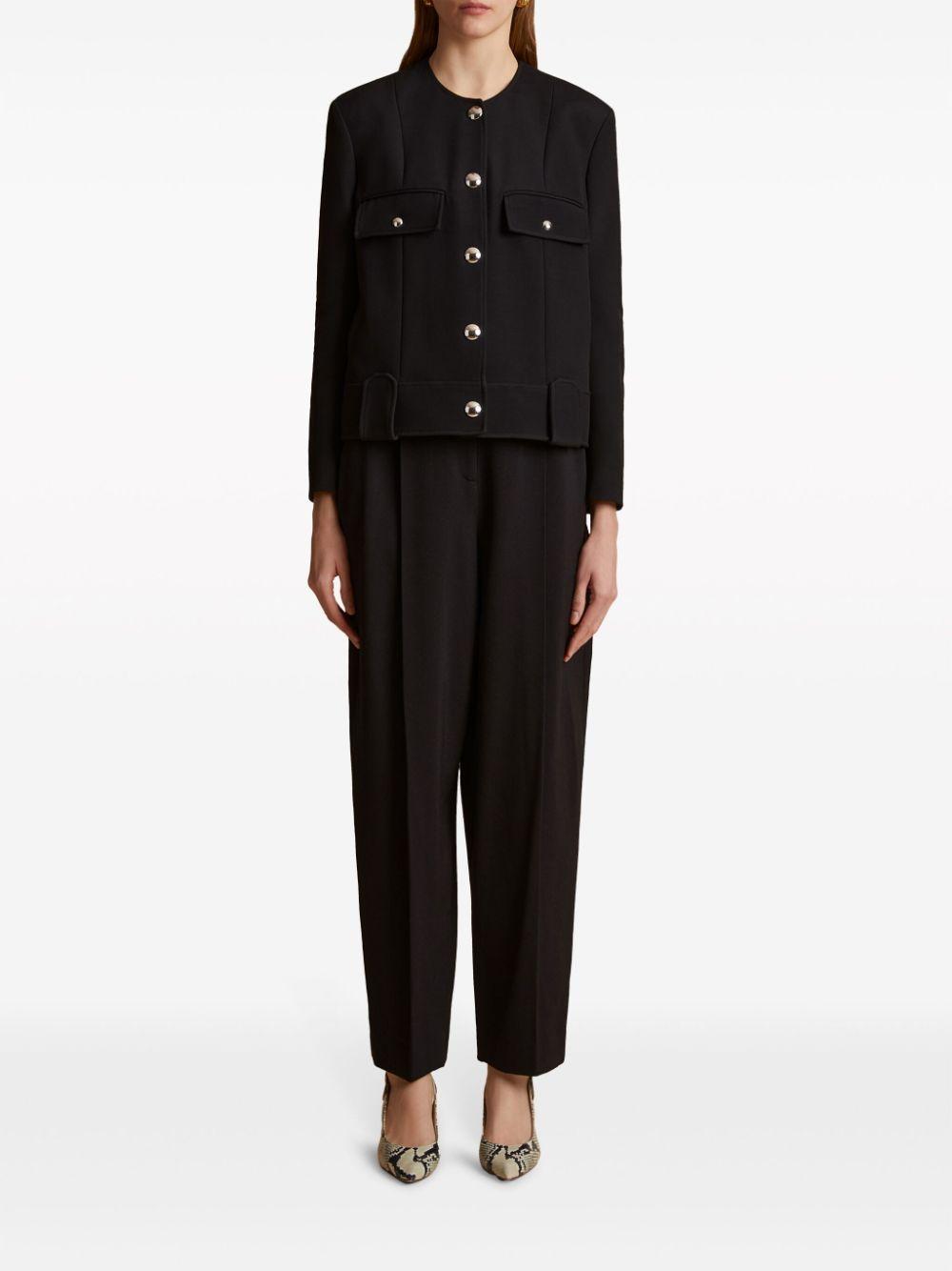 KHAITE Cropped Laybin Jacket In Black Product Image