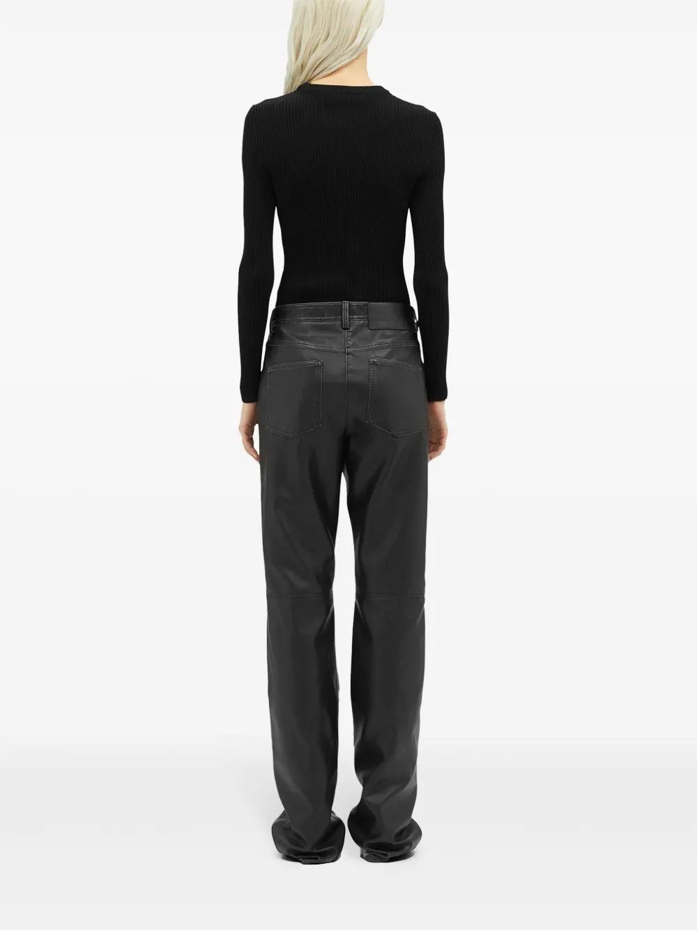 straight-leg leather trousers Product Image