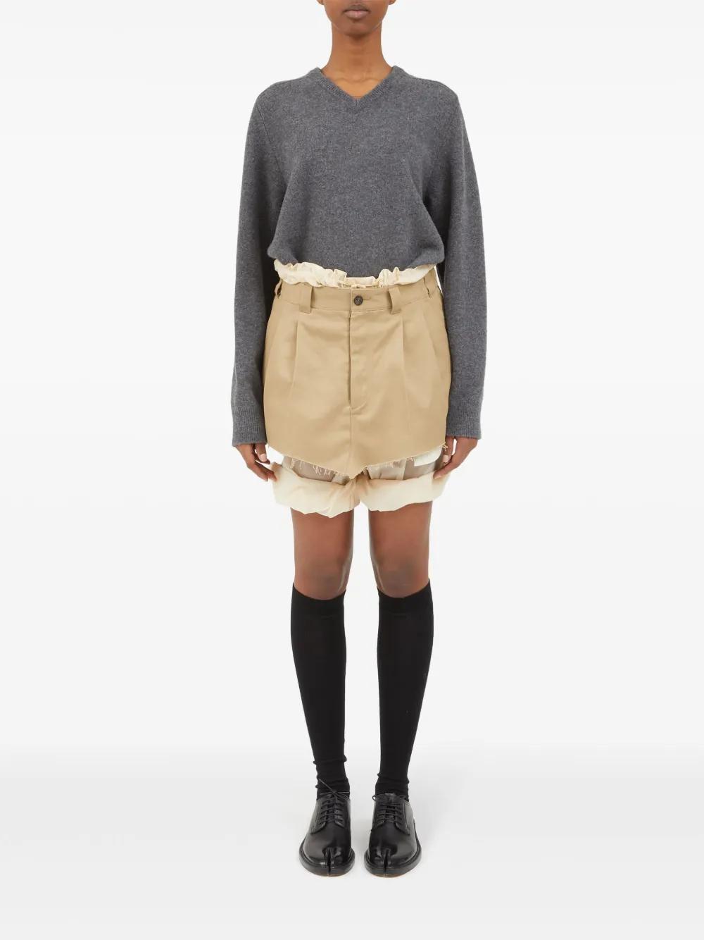 frayed-hem layered shorts Product Image