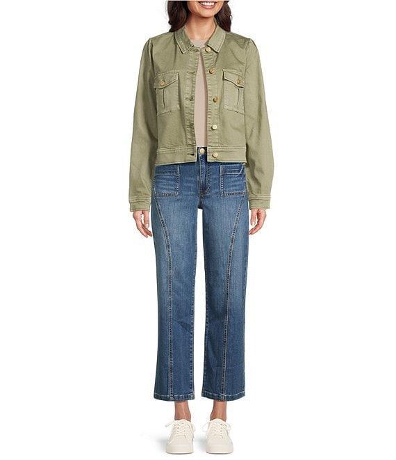 KUT from the Kloth Stretch Denim Charlotte High Rise Seamed Wide Leg Jeans Product Image