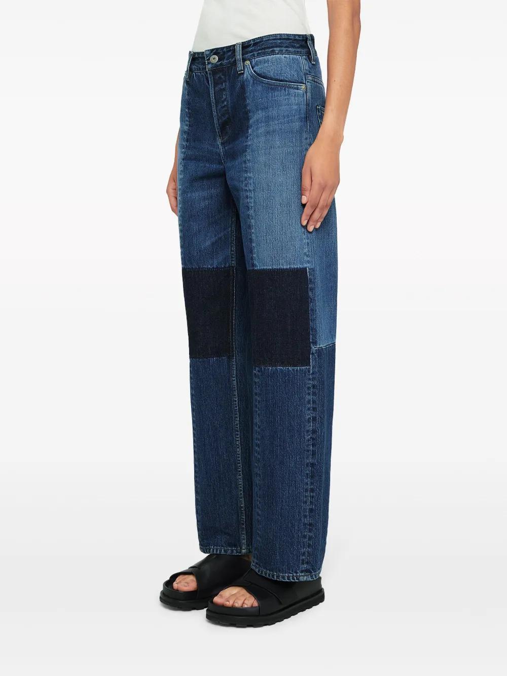 JIL SANDER Straight-leg Cotton Trousers In Blue Product Image