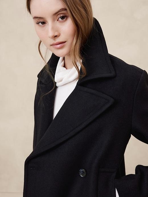 Wool Blend Peacoat Product Image