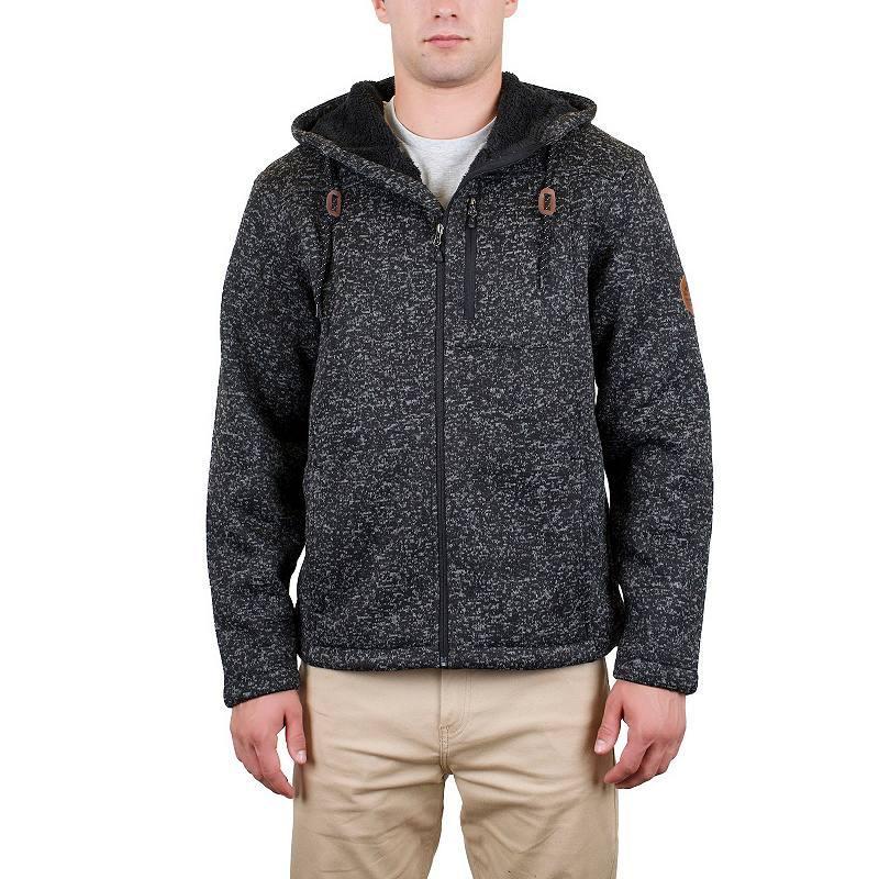 Mens Mountain and Isles Full Zip Hooded Melange Sweater Fleece Jacket Product Image