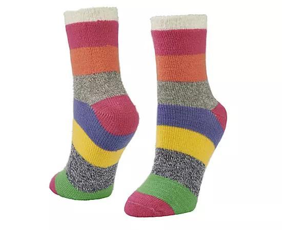 Fireside Womens Bright Pop Slipper Socks 1 Pair Product Image