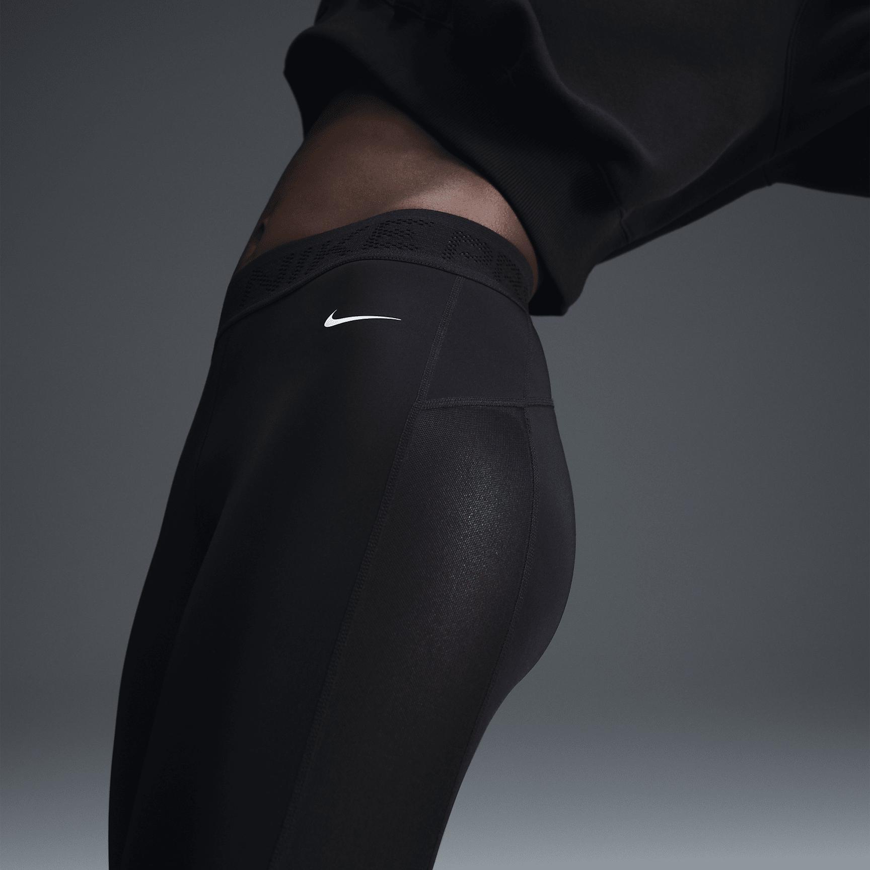 Women's Nike Pro Mid-Rise 7/8 Mesh-Paneled Leggings Product Image