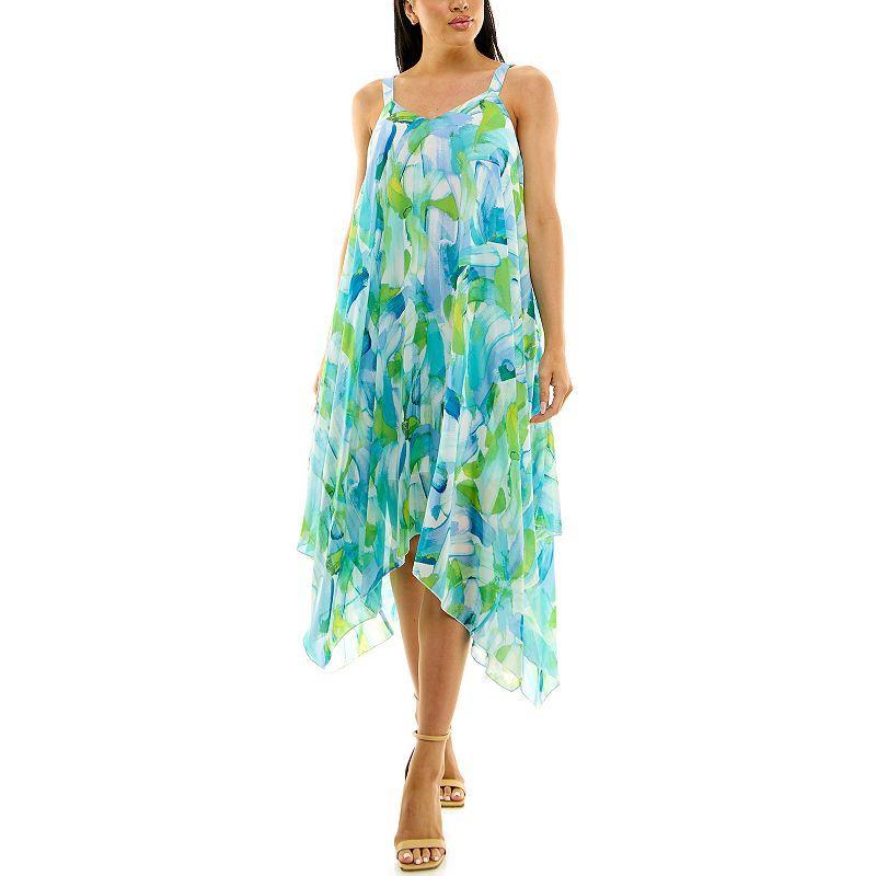 Women's Nina Leonard Uneven Hem Dress,  Product Image