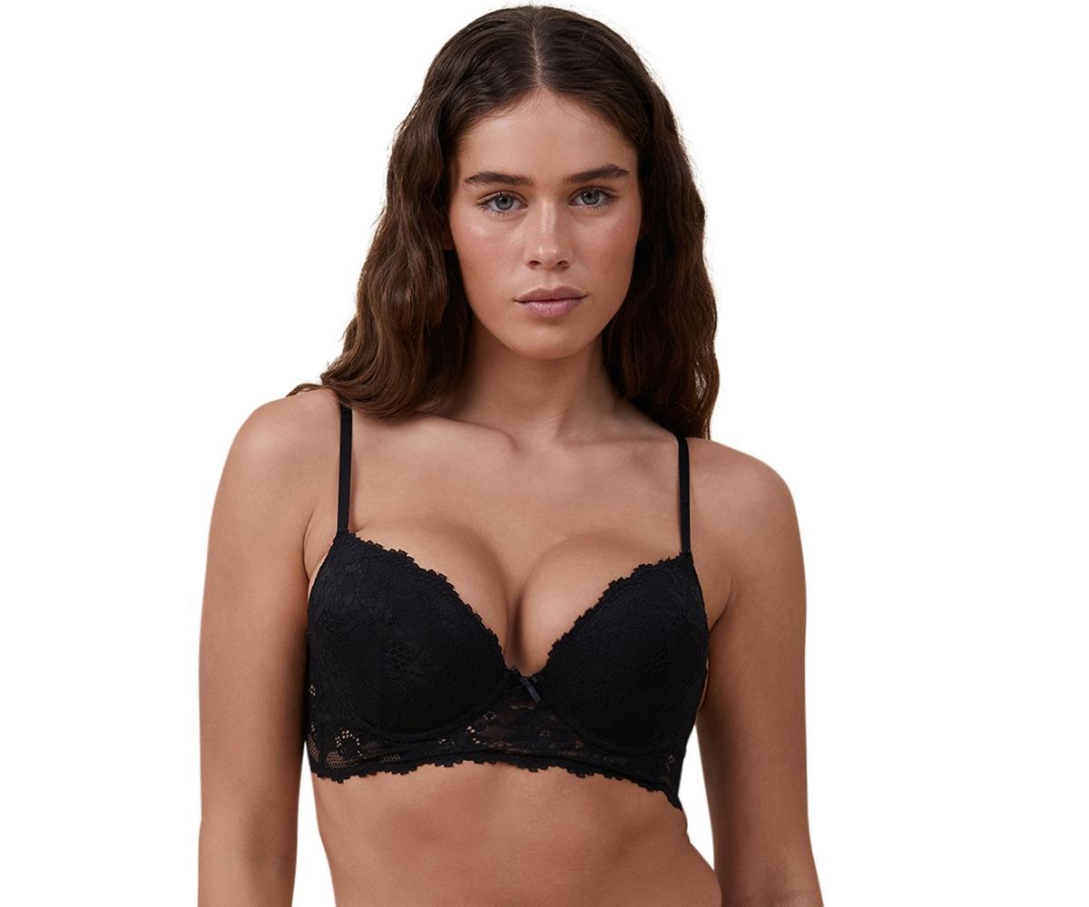 Cotton On Womens Everyday Lace Longline Push Up 2 Bra Product Image