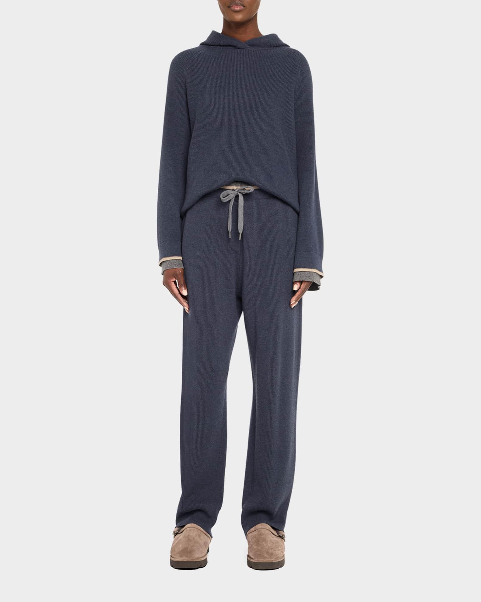 Shiny Detail Shearling-Lined Suede Mules Product Image