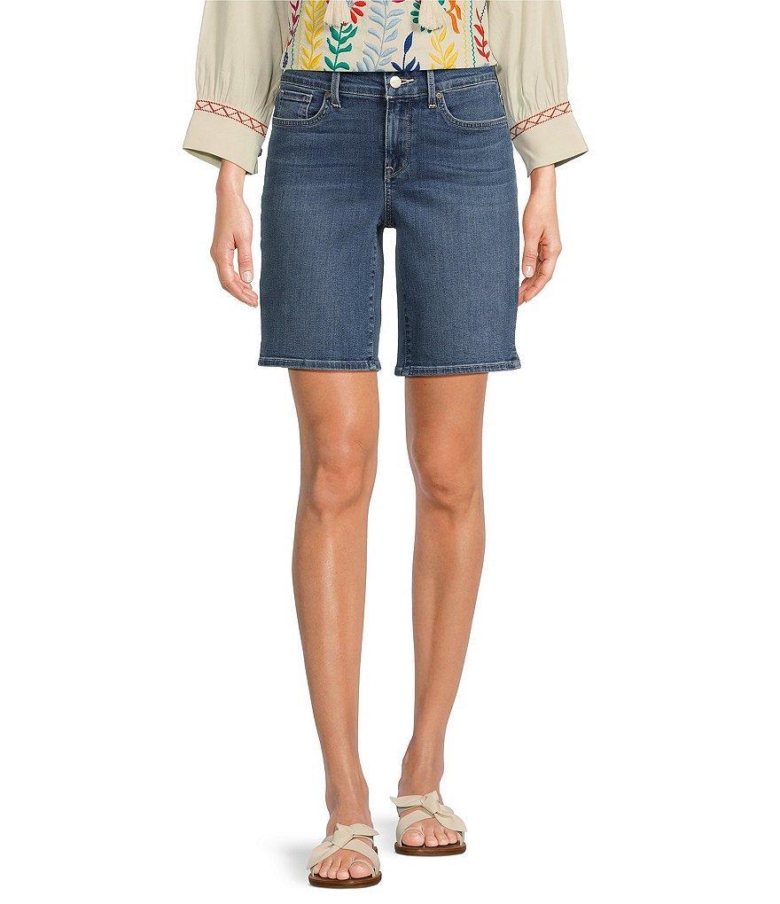 NYDJ Ella Stretch Denim Mid Rise Shorts Product Image