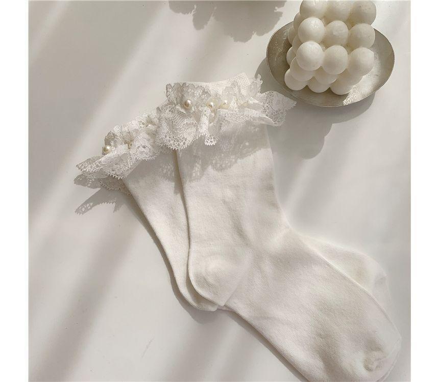 Lace Frill Trim Socks Product Image