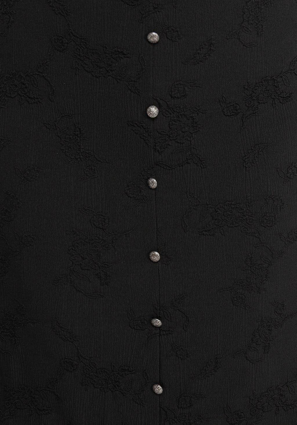 Medea Button Front Collared Midi Dress Product Image