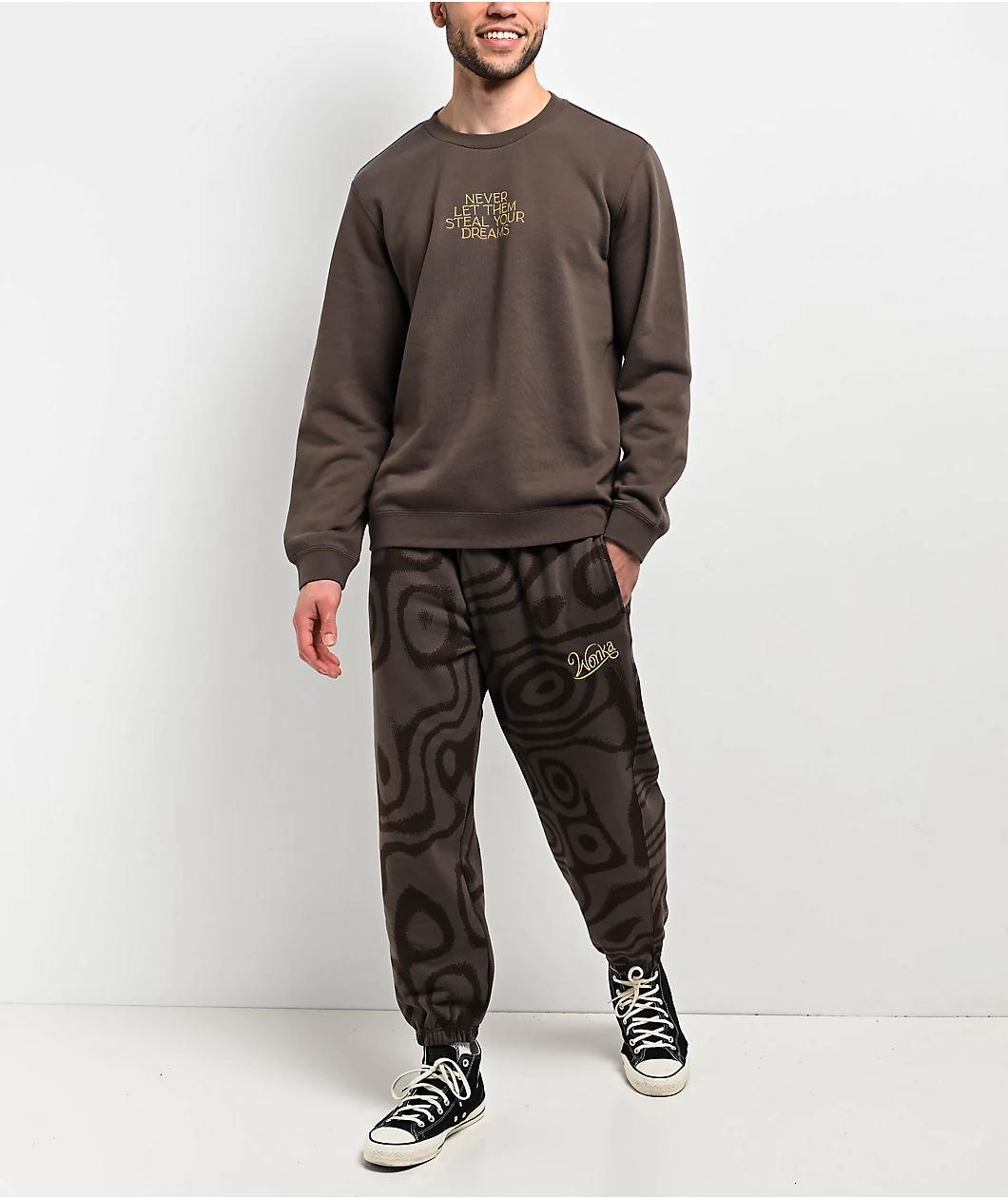 Converse x Wonka Brown Crewneck Sweatshirt Product Image