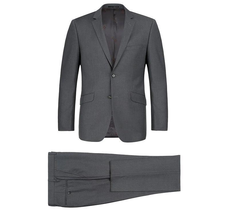 Vanderbilt Collection - Classic 2 Piece Suit 2 Buttons Regular Fit In Gray Product Image