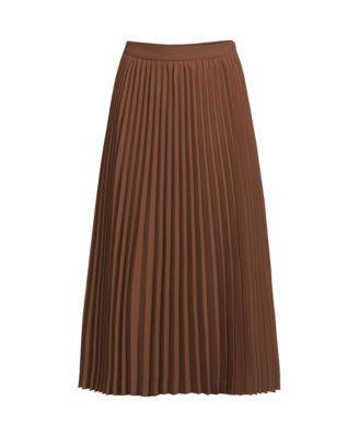 Womens Lands End Pleated Midi Skirt Product Image