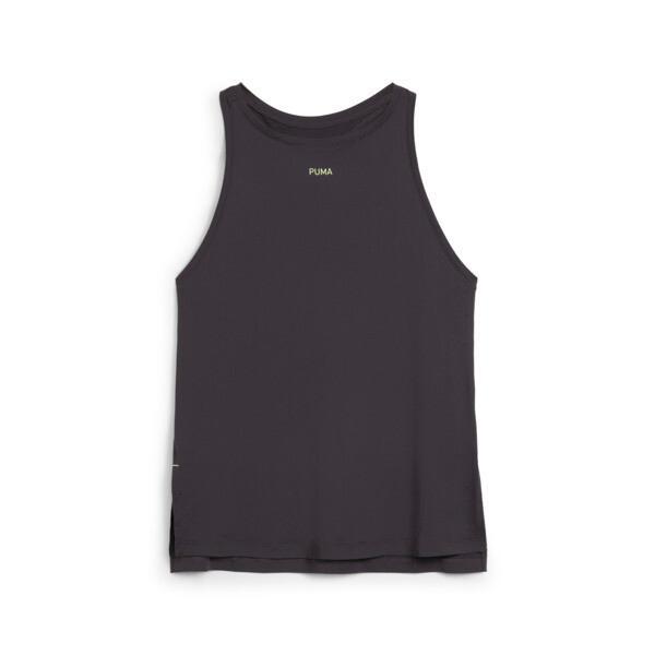 PUMA CLOUDSPUN Racerback Women's Tank Top in Flat Dark Grey/Fizzy Apple Product Image