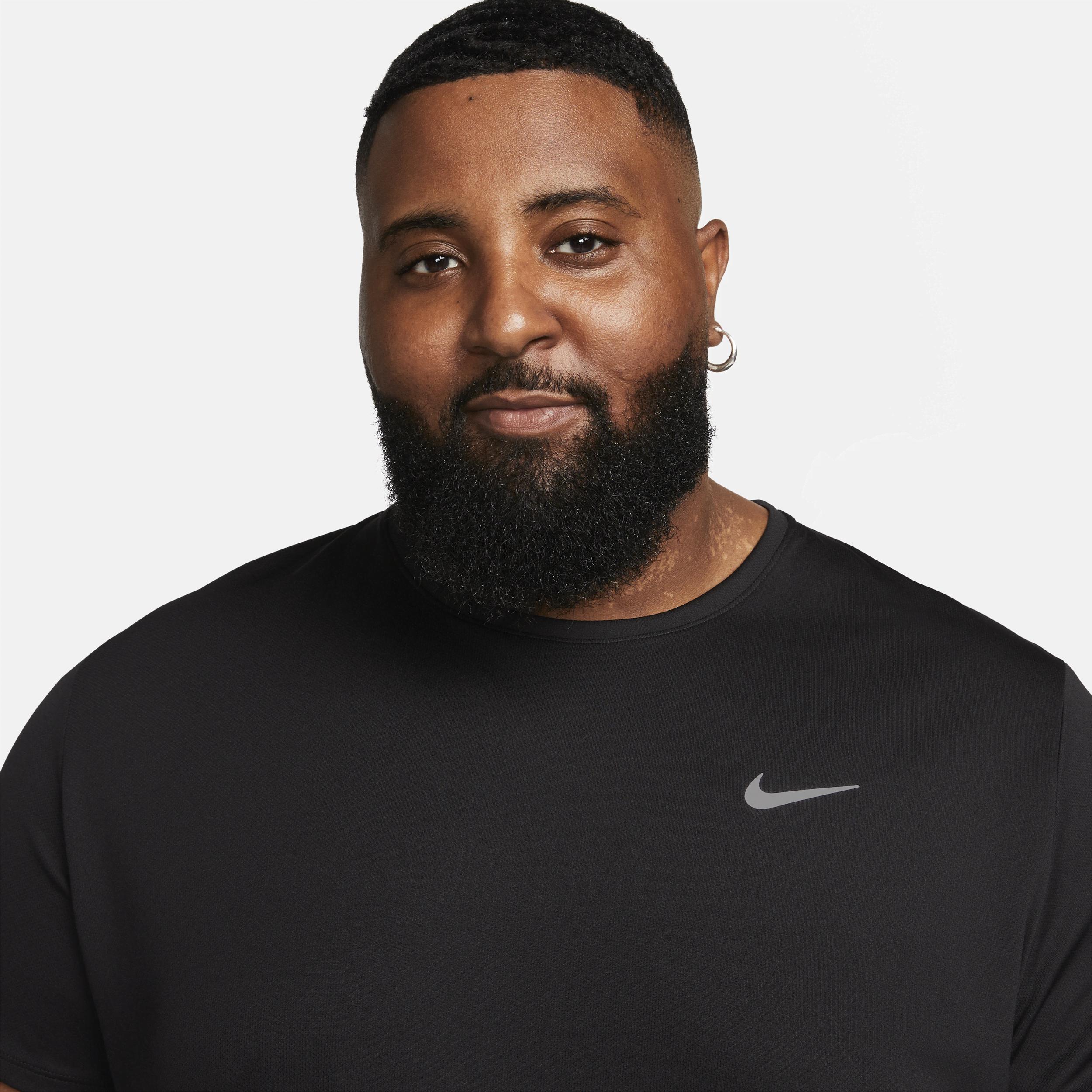 Nike Mens Miler Dri-FIT UV Short-Sleeve Running Top | DV9315-010 Product Image