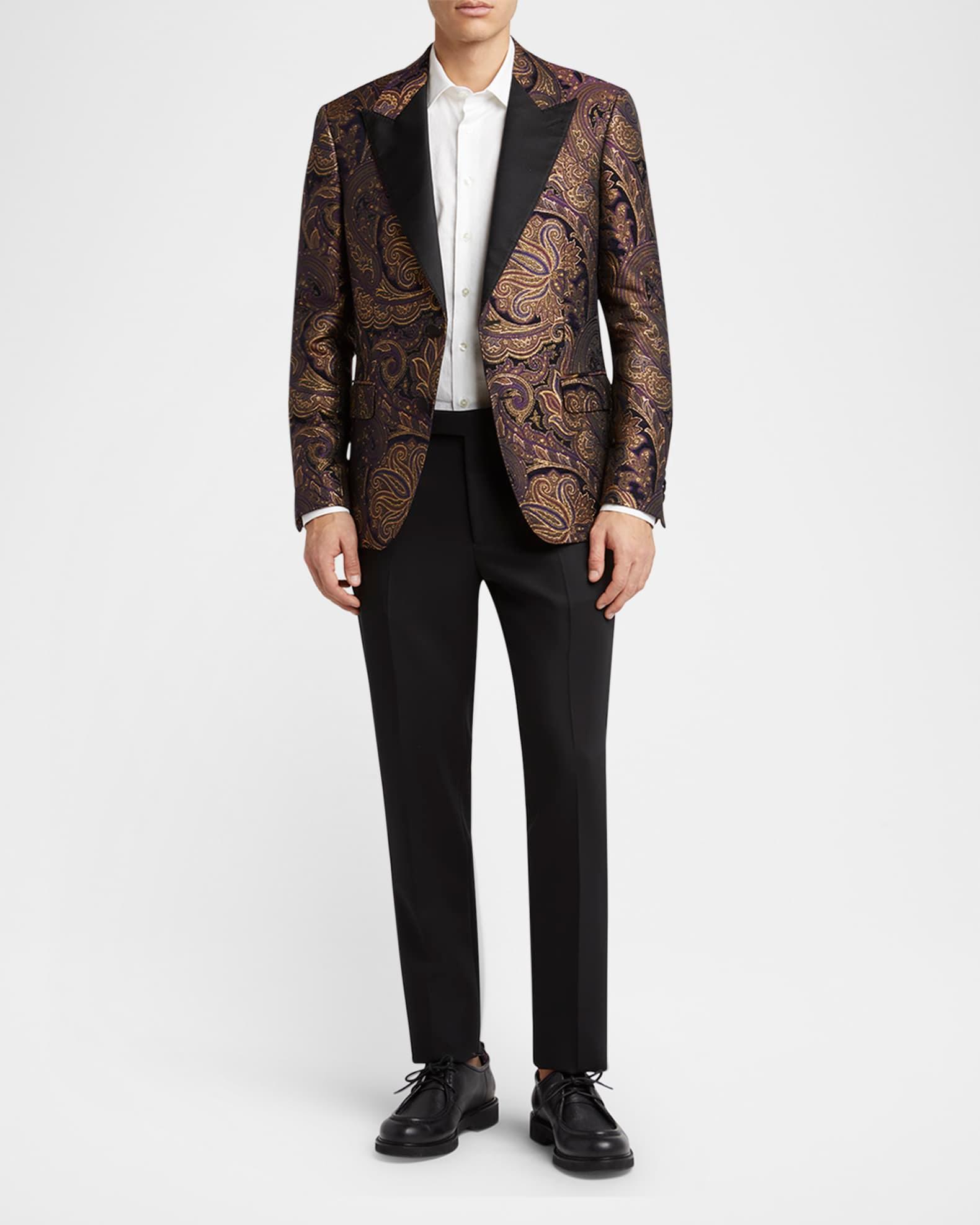 Men's Velvet Paisley Evening Jacket Product Image