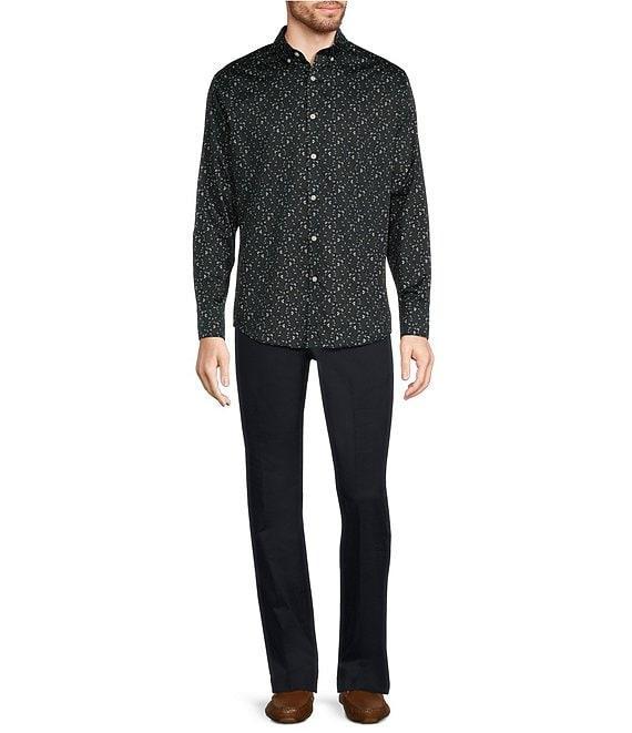 Murano Slim Fit Paisley Printed Sateen Long Sleeve Woven Shirt Product Image
