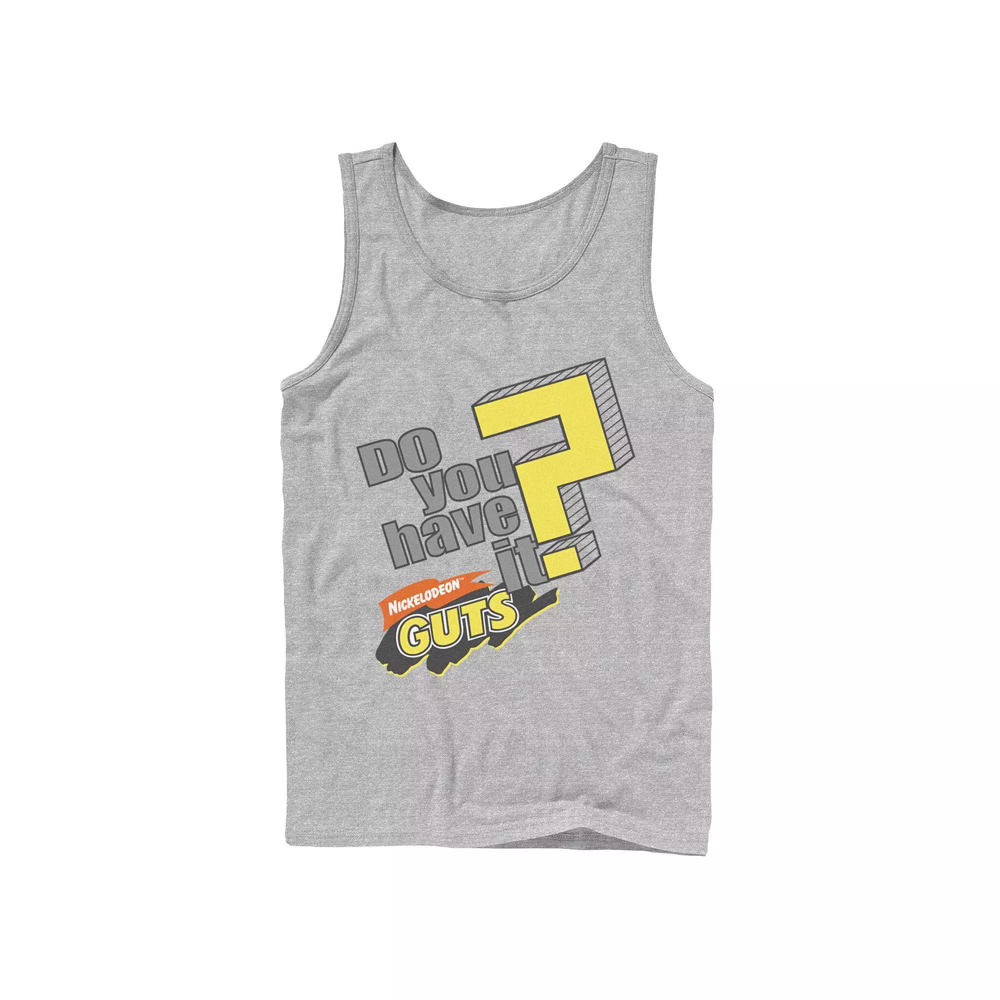 Men's Nickelodeon Guts Do You Have It Vintage Question Logo Graphic Tank Top,  Product Image
