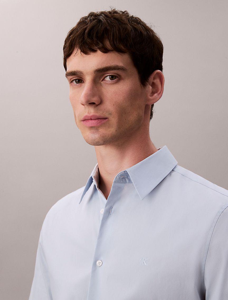 Cotton Stretch Slim Button-Down Shirt Product Image