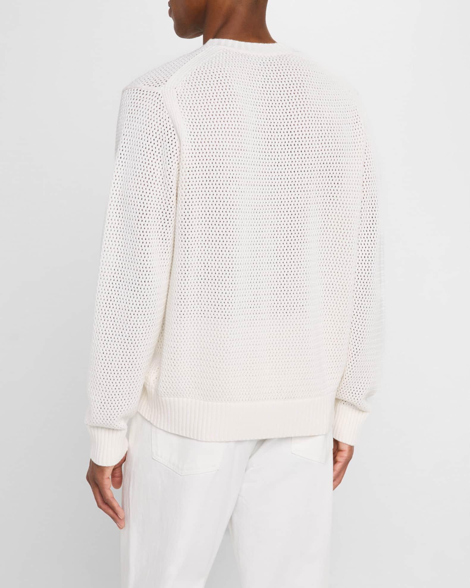 Men's Cotton-Cashmere Mesh Sweater Product Image