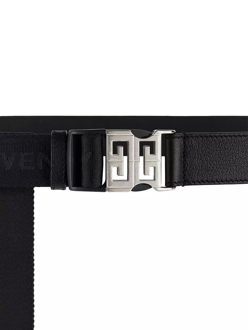 4G Release Buckle Belt In Leather And Webbing Product Image