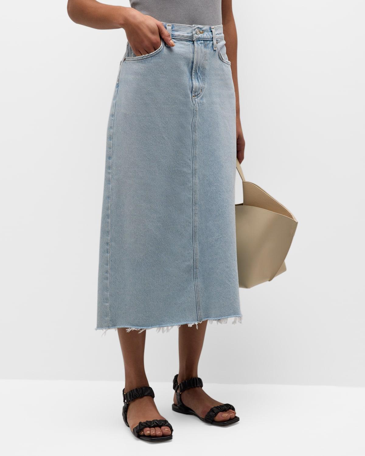 Della Denim Midi Skirt Product Image