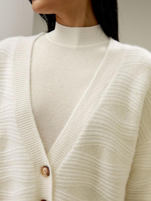 Water Ripple Cashmere Cardigan Product Image