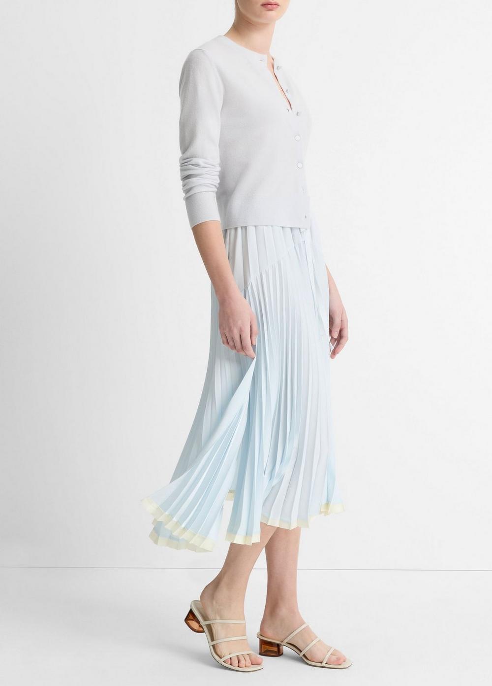 Pleated Satin Tiered Skirt Product Image