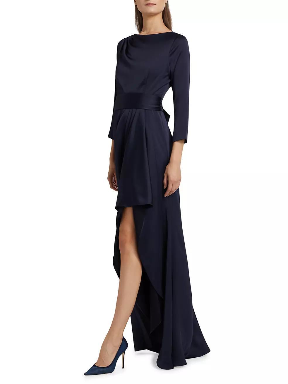 Draped Sash High-Low Gown Product Image