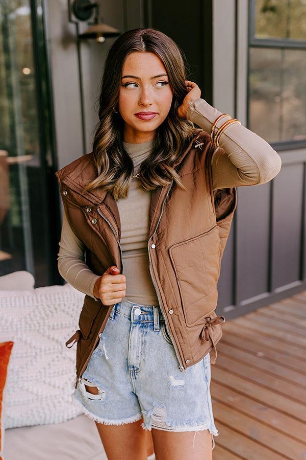 Scenic Hike Quilted Vest in Chocolate Product Image