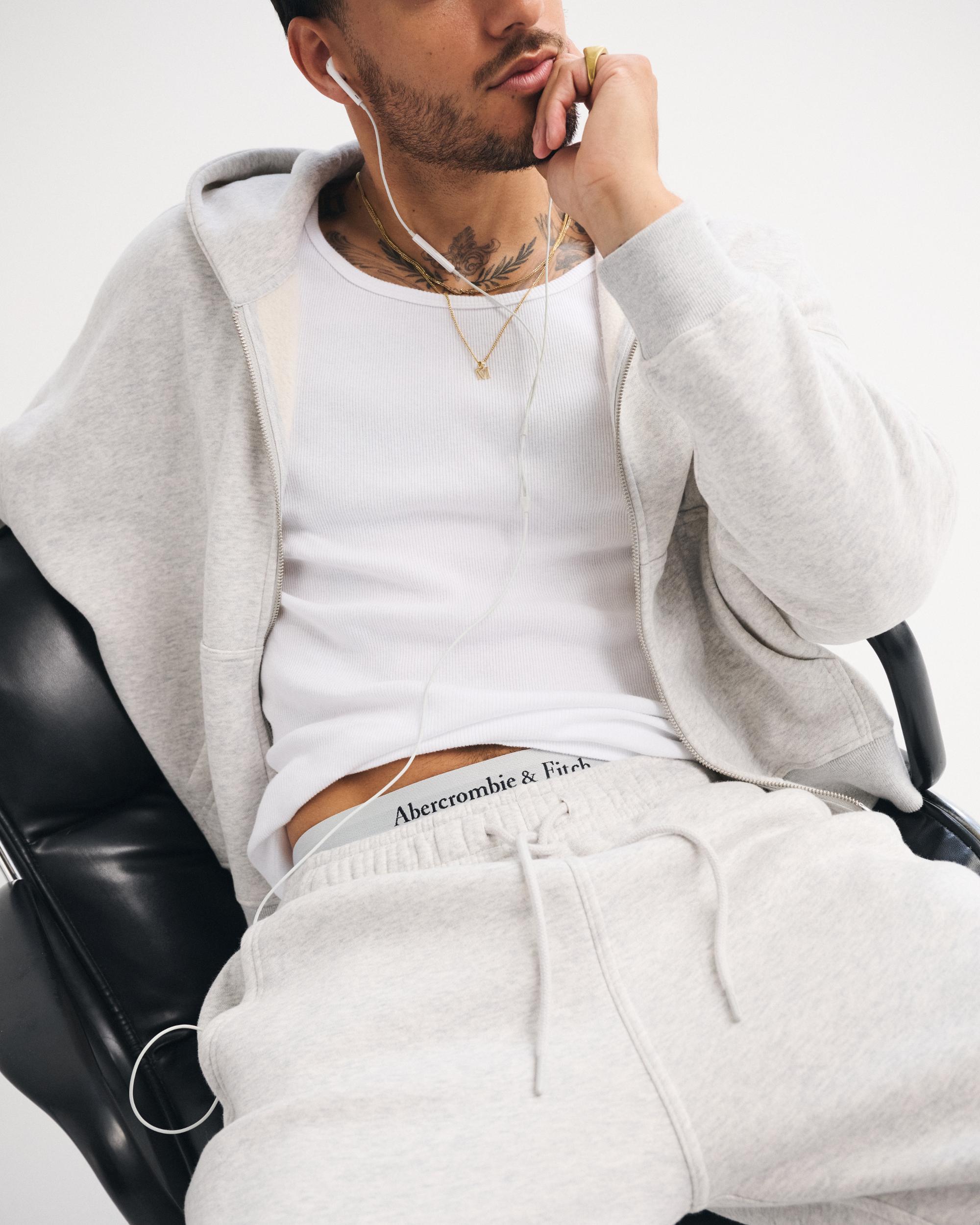 Cropped Essential Full-Zip Hoodie Product Image