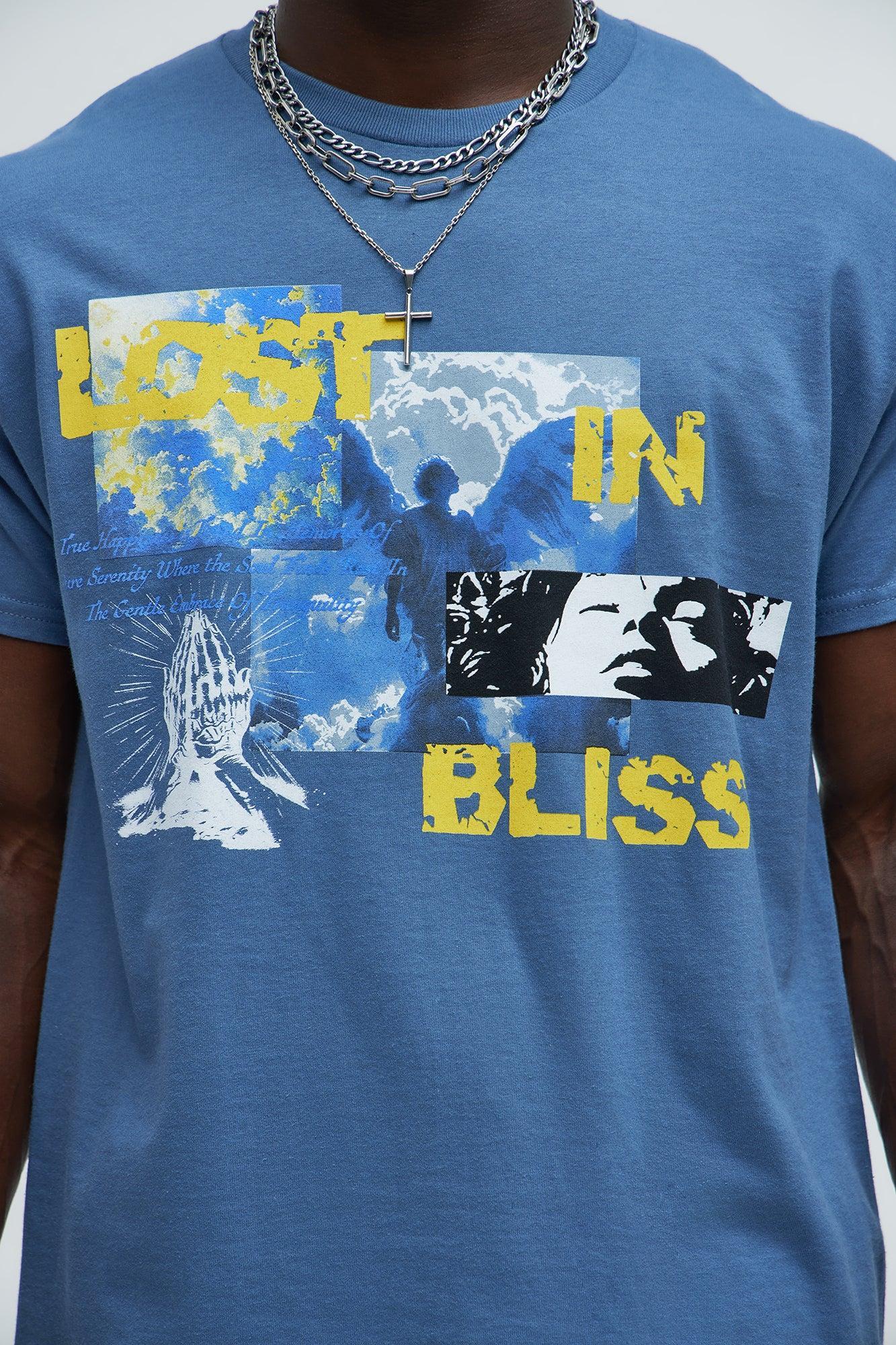 Lost In Bliss Short Sleeve Tee - Slate Blue Product Image